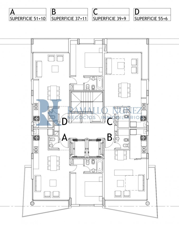 Dptos. Residenciales 2 Amb. - Chauvin - Cocheras  Disponibles 